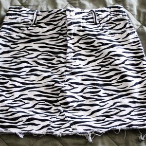 Zebra Print Mini Skirt